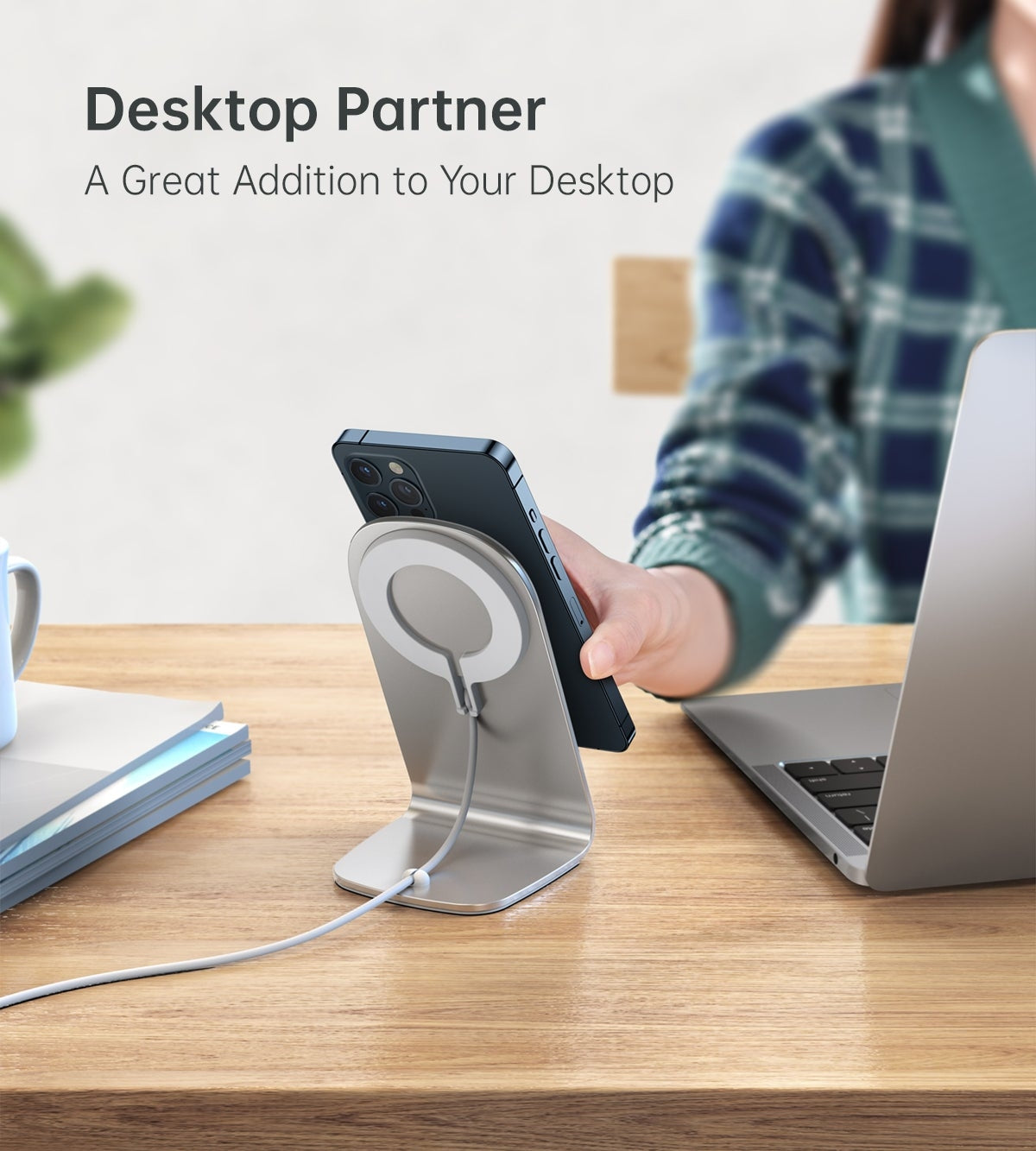 CHOETECH MIX00117SL Magasafe Fast Wireless Charger Stand Holder For iPhone 13/12 (H047+T517) Tristar Online