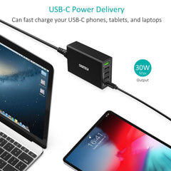 CHOETECH Q34U2Q 5-Port 60W PD Charger with 30W Power Delivery and 18W Quick Charge 3.0 Tristar Online