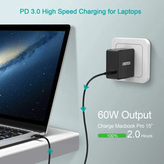 CHOETECH Q4004 60W PD 3.0 Type-C Fast Charging Foldable Adapter USB-C Charger Tristar Online