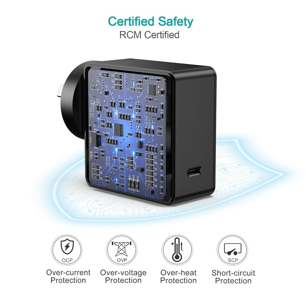 CHOETECH Q4004 60W PD 3.0 Type-C Fast Charging Foldable Adapter USB-C Charger Tristar Online