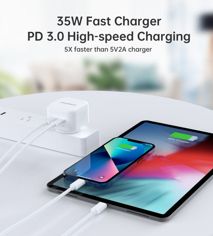 CHOETECH Q5008 PD 35W Dual USB-C Charger Tristar Online