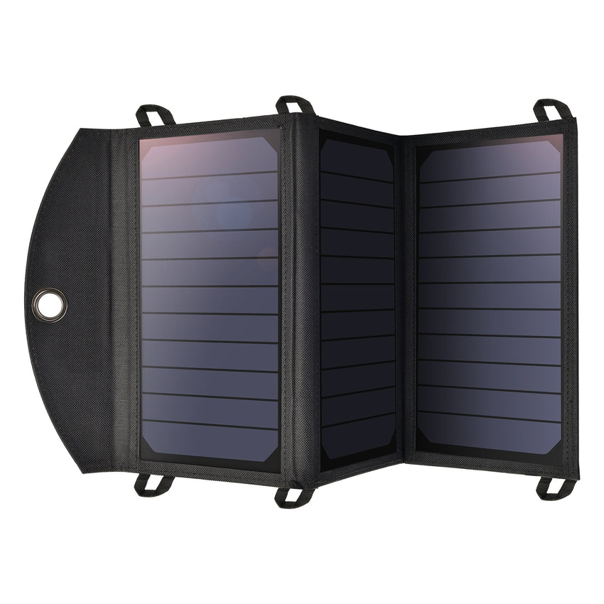 CHOETECH SC001 19W Portable Solar Panel Charger SunPower Panels Dual USB Charger for Camping/RV/Outdoors Tristar Online