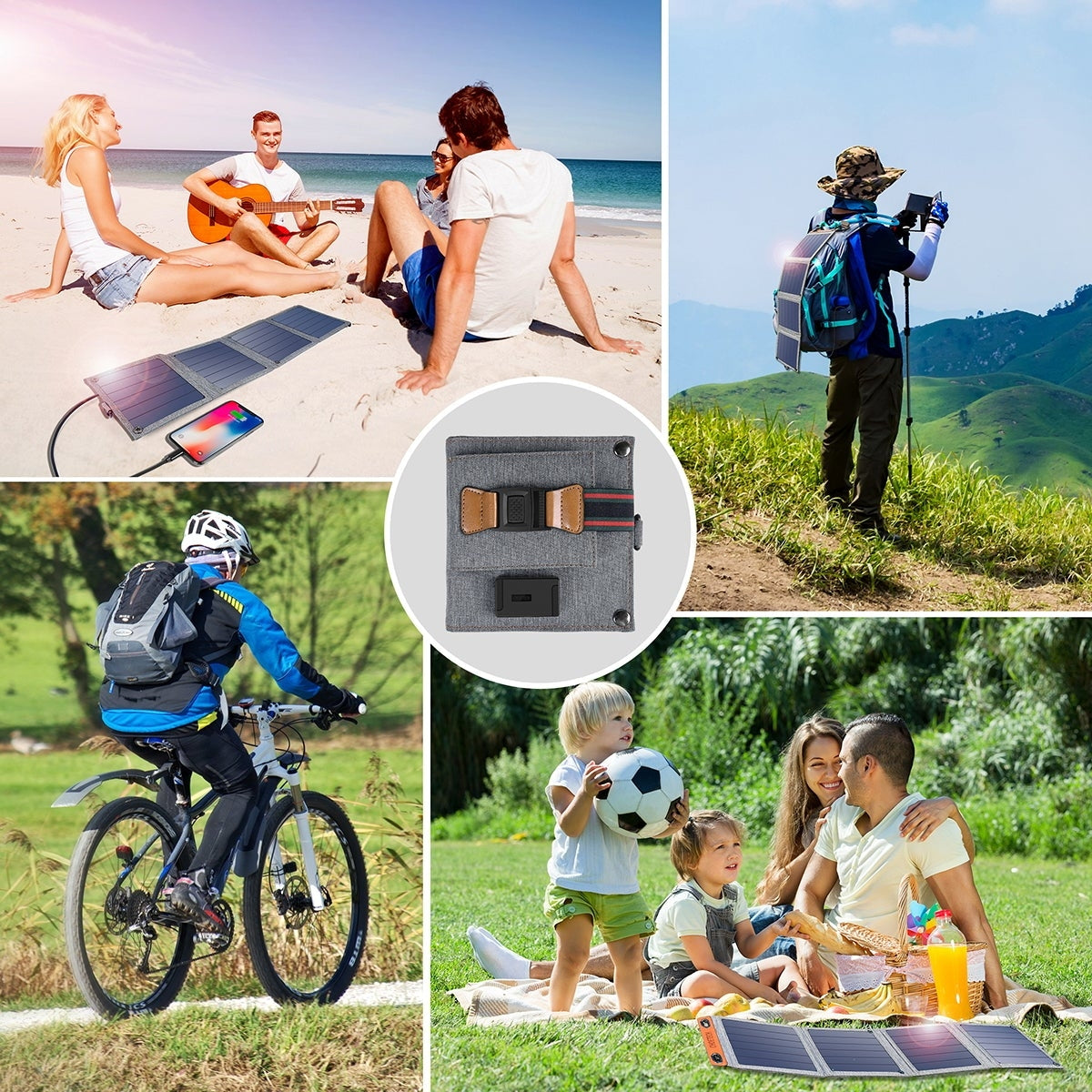 CHOETECH SC004 14W USB Foldable Solar Powered Charger Tristar Online