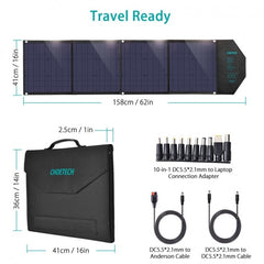 CHOETECH SC007 Solar Panel Portable Charger 80W 18V with USB-C PD 30W Tristar Online