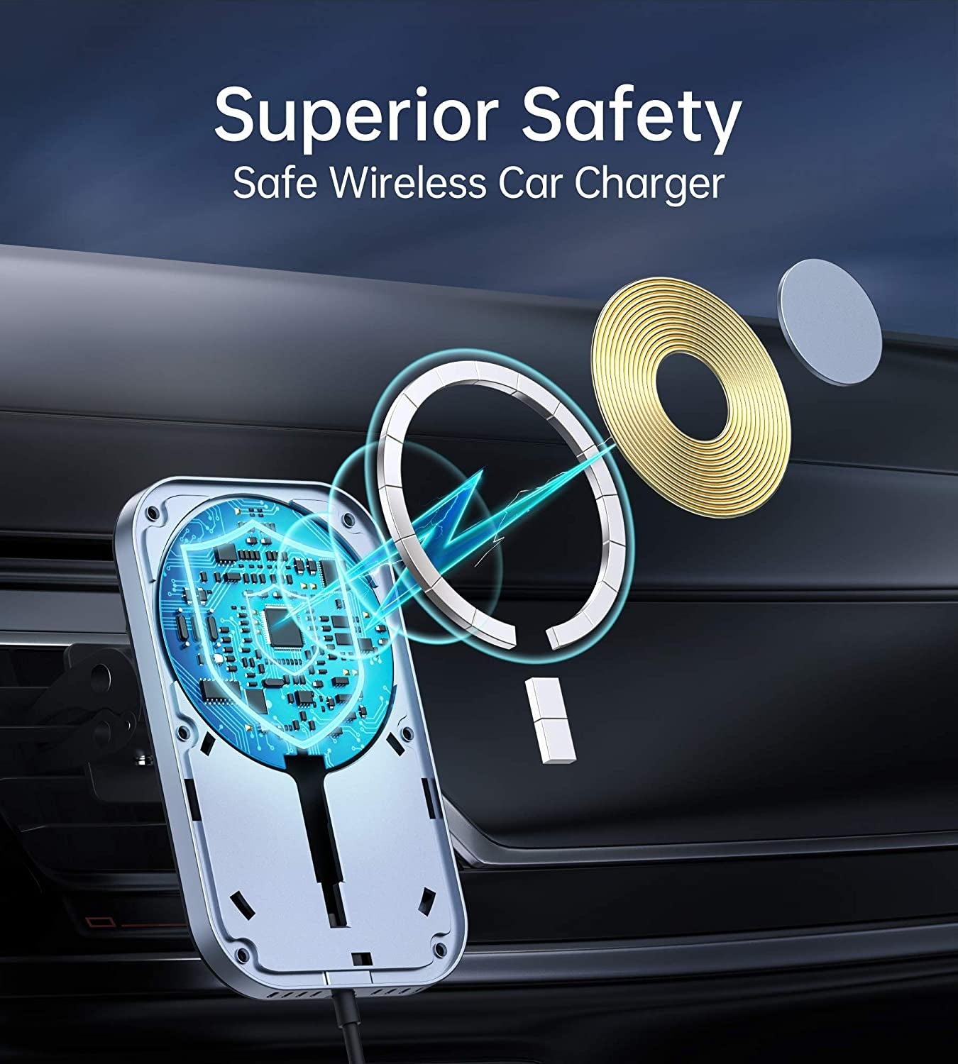 Choetech T200-F MagLeap Magnetic Wireless Car Charger for iPhone 12 Tristar Online