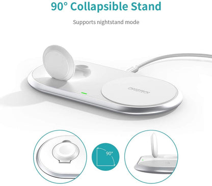 CHOETECH T317 2-in-1 Dual Wireless Charger Pad (MFI Certified) Tristar Online