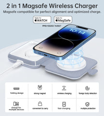 CHOETECH T323 2-in-1 Magsafe&MFI Wireless Charger Tristar Online