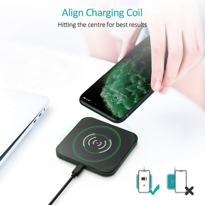 CHOETECH T511BW Qi Certified Fast Wireless Charging Pad Black And White 2 Pack Tristar Online