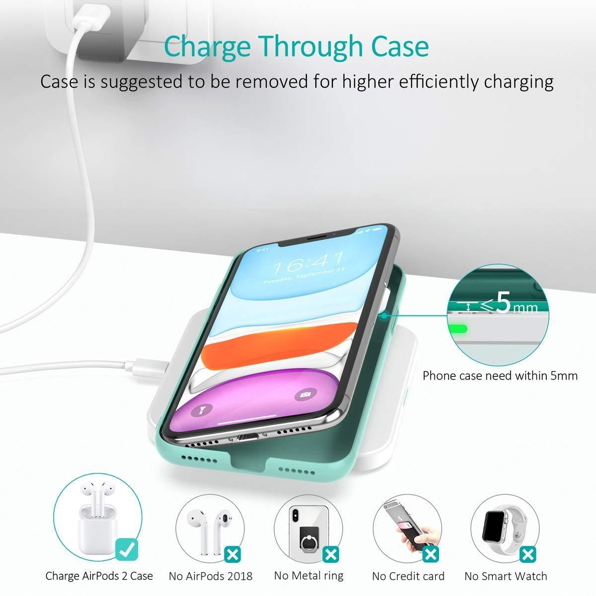CHOETECH T511BW Qi Certified Fast Wireless Charging Pad Black And White 2 Pack Tristar Online