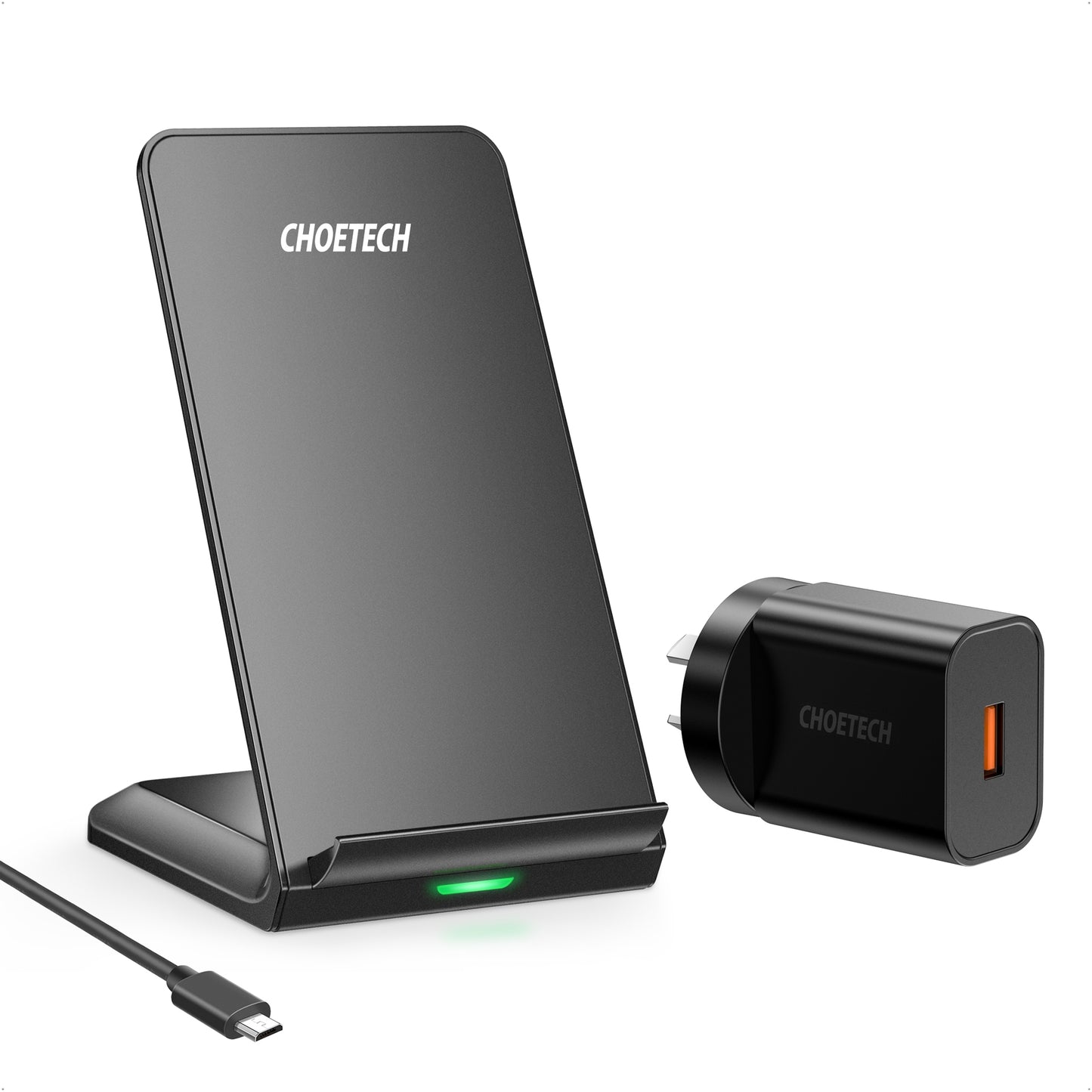 CHOETECH T524S 10W/7.5W Fast Wireless Charging Stand with AC Adapter Tristar Online