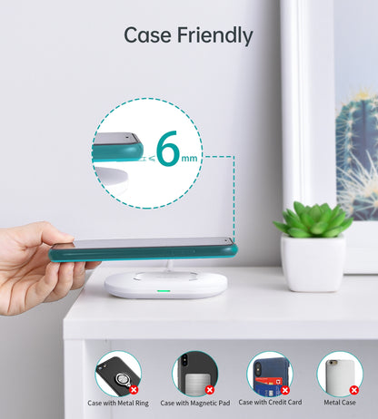 CHOETECH T550-F Airpods/Phone Wireless Fast Charging Pad Tristar Online