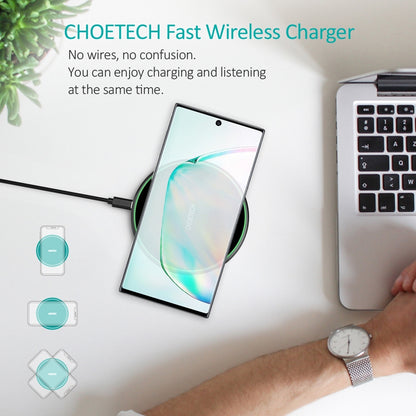 CHOETECH T559-F 15W Wireless Charging Pad with AC Adapter Tristar Online
