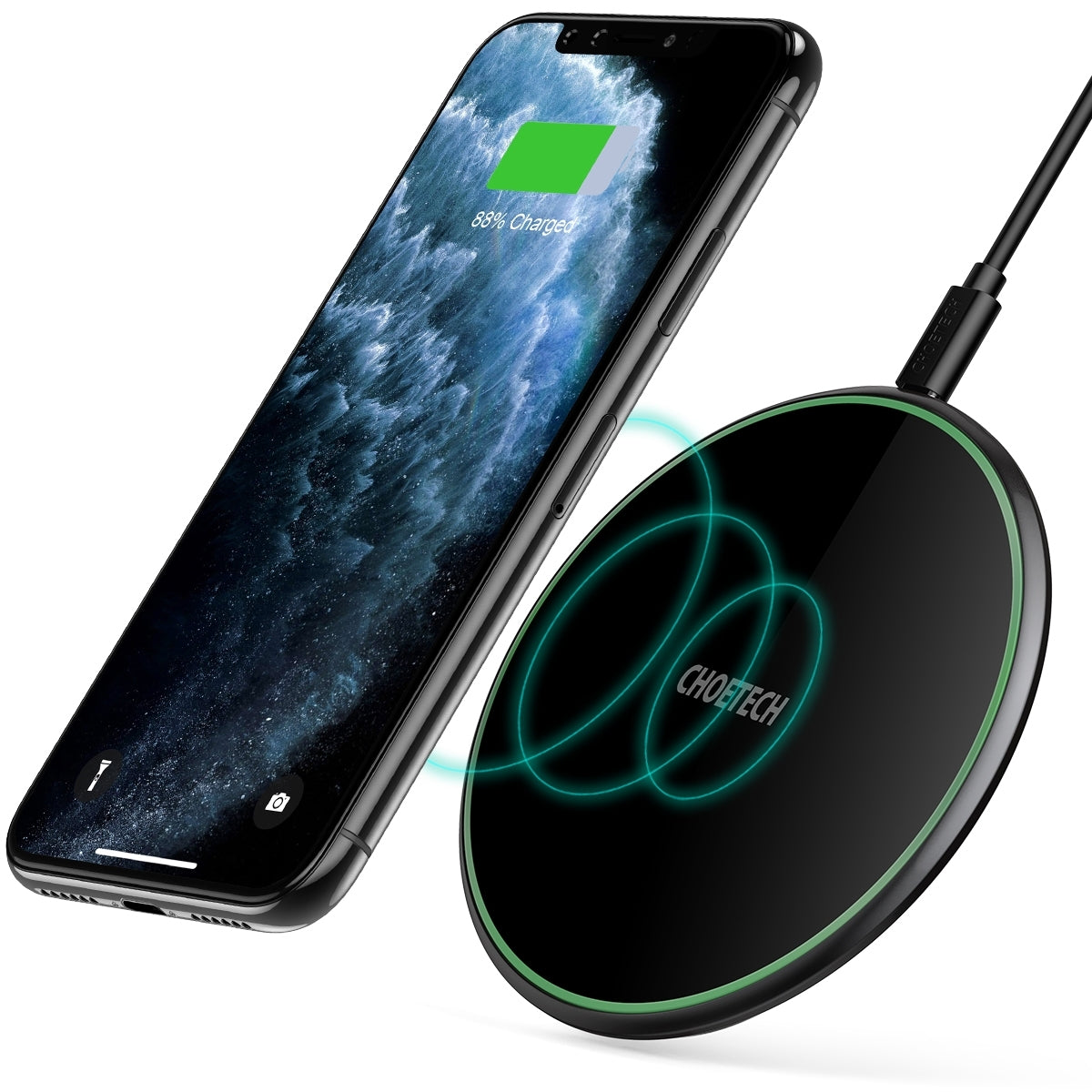 CHOETECH T559-F 15W Wireless Charging Pad with AC Adapter Tristar Online