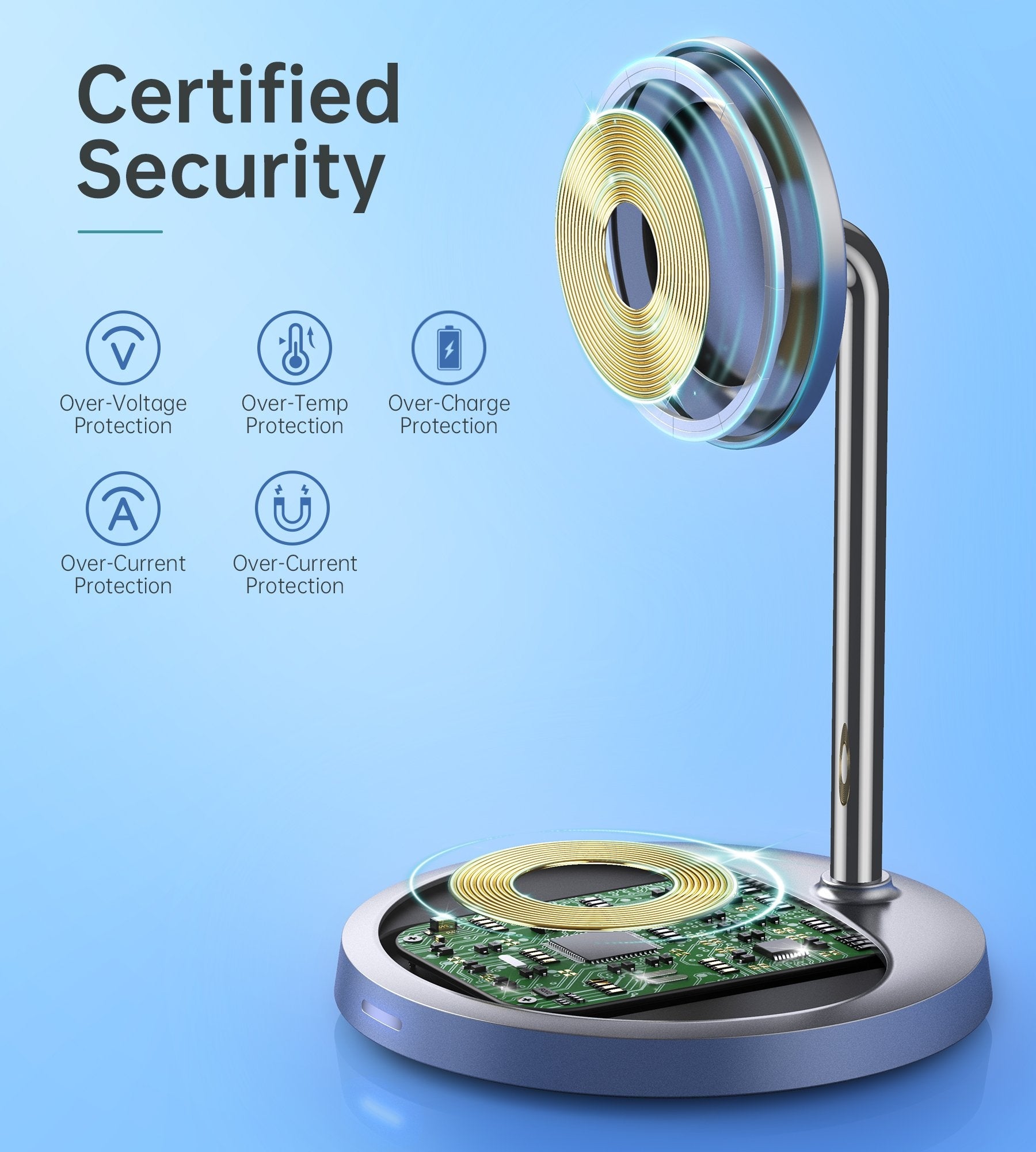 Choetech T575-F MagSafe iPhone Magnetic Wireless Charger Stand Tristar Online