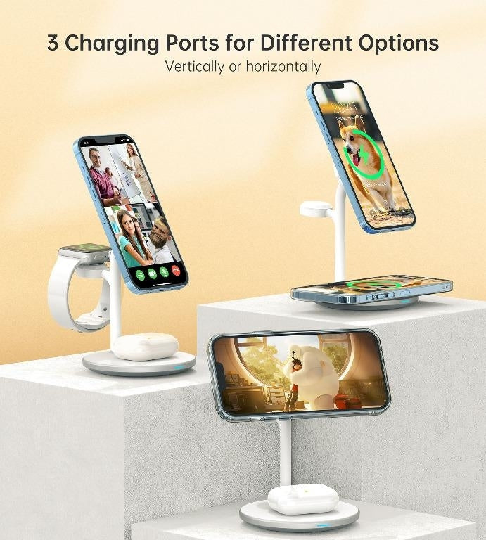 CHOETECH T585-F 3-in-1 Wireless Charging Station Dock Tristar Online