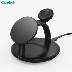 CHOETECH T587-F 3-in-1 Magnetic Wireless Charger Station for iPhone 12/13/14/AirPods Pro/iWatch Tristar Online