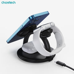 CHOETECH T587-F 3-in-1 Magnetic Wireless Charger Station for iPhone 12/13/14/AirPods Pro/iWatch Tristar Online