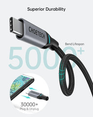 CHOETECH XCC-1002 USB-C to USB-C PD100W 5A Fast Charging Cable 1.8M Tristar Online
