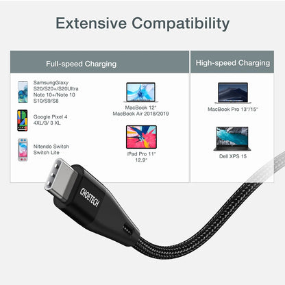 CHOETECH XCC-1003 USB-C To USB-C Cable 1.2M Tristar Online