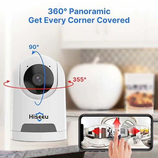 Hiseeu FH2C 2MP WiFi Wireless Security Camera for Home/Baby/Pet 2-way Audio & Motion Detection Tristar Online