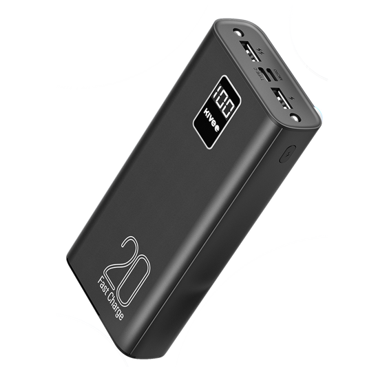 KIVEE PT23 20000mAh Power Bank with Digital Display Black Tristar Online