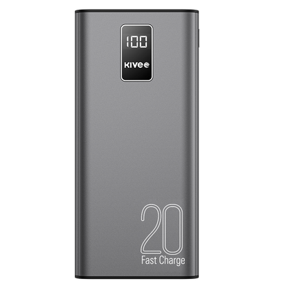 KIVEE PT23 20000mAh Power Bank with Digital Display Black Tristar Online