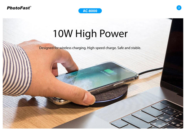 Photofast AirCharge Qi Compatible 10W Fast Charge (SKU:AC8000) Tristar Online