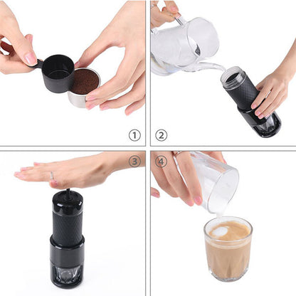 STARESSO Coffee Maker Red Dot Award Winner Portable Espresso Cappuccino Quick Cold Brew Manual Coffee Maker Machines All in One - Black Tristar Online