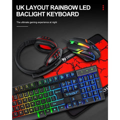 T-Wolf TF800 RGB 4-pcs Gaming Keyboard/Mouse/Headphone/Mouse Pad Kit Set Tristar Online