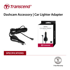 TRANSCEND TS-DPL2  Car Lighter Adapter for DrivePro, Micro-B (For DP230 / DP130 / DP110) Tristar Online