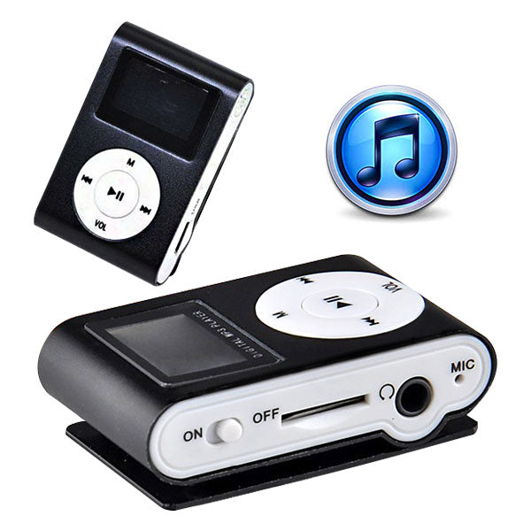 Mini Clip 16G MP3 Music Player With USB Cable & Earphone Black Tristar Online