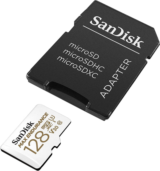 Sandisk Max Endurance Microsdxc Card SQQVR 128G (60 000 HRS) UHS-I C10 U3 V30 100MB/S R 40MB/S W SD Adaptor SDSQQVR-128G-GN6IA Tristar Online