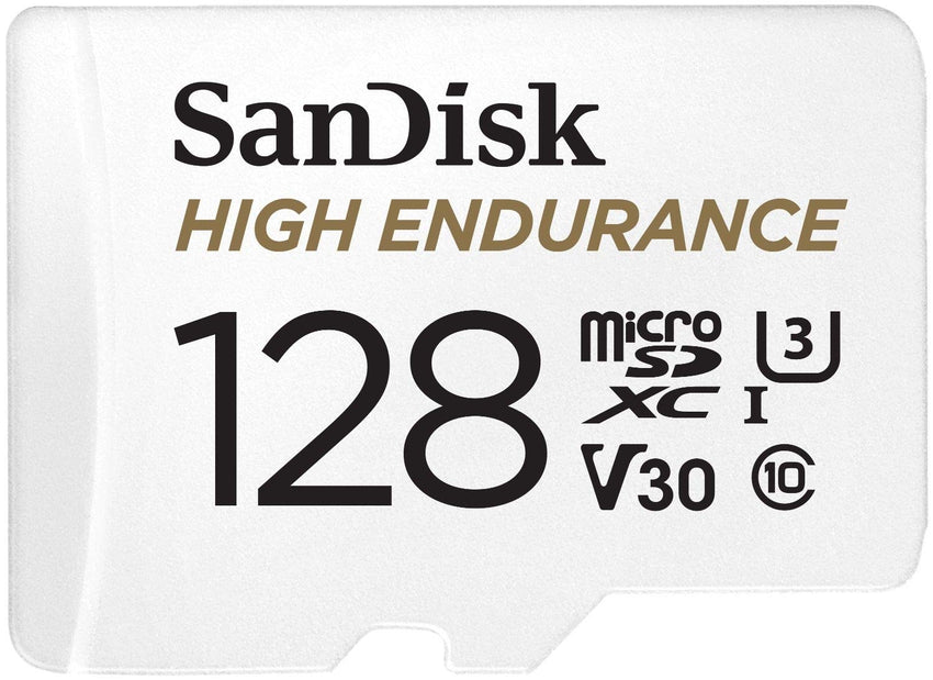 SANDISK HIGH ENDURANCE MICROSDHC CARD SQQNR 128G UHS-I C10 U3 V30 100MB/S R 40MB/S W SD ADAPTOR SDSQQNR-128G-GN6IA Tristar Online