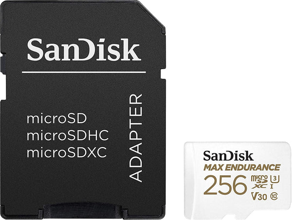 Sandisk Max Endurance Microsdxc Card SQQVR 256G (120 000 HRS) UHS-I C10 U3 V30 100MB/S R 40MB/S W SD Adaptor SDSQQVR-256G-GN6IA Tristar Online