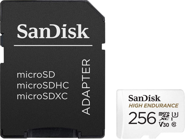 SANDISK HIGH ENDURANCE MICROSDHC CARD SQQNR 256G UHS-I C10 U3 V30 100MB/S R 40MB/S W SD ADAPTOR SDSQQNR-256G-GN6IA Tristar Online