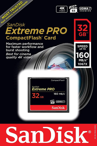 SanDisk Extreme Pro CFXP 32GB CompactFlash 160MB/s (SDCFXPS-032G) Tristar Online