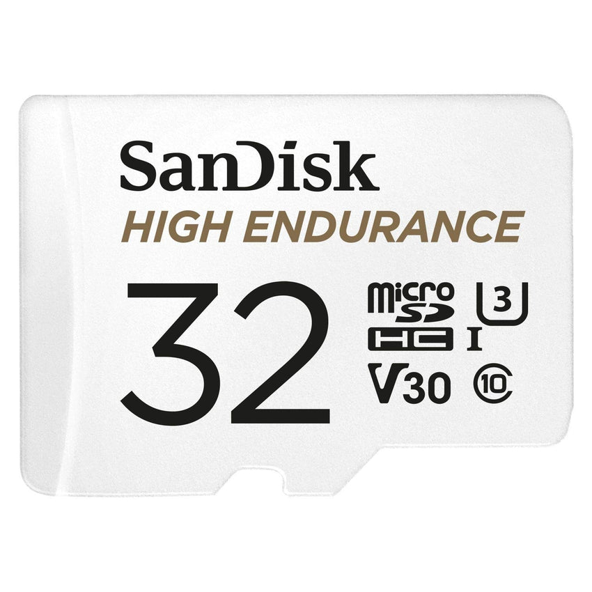 SANDISK HIGH ENDURANCE MICROSDHC CARD SQQNR 32G UHS-I C10 U3 V30 100MB/S R 40MB/S W SD ADAPTOR SDSQQNR-032G-GN6IA Tristar Online