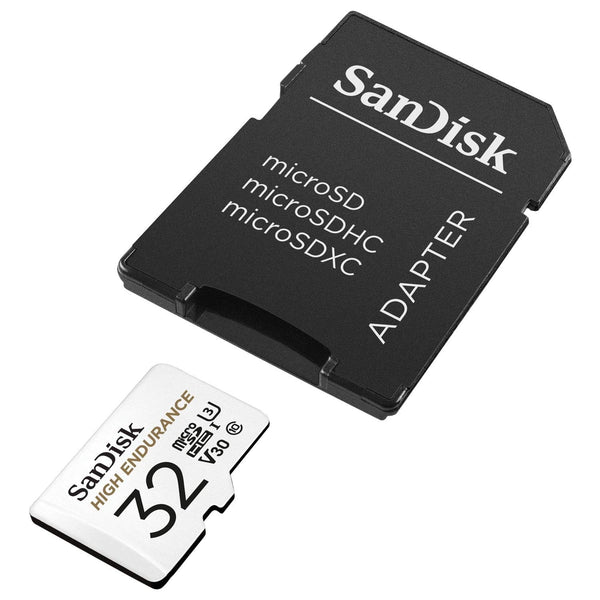 SANDISK HIGH ENDURANCE MICROSDHC CARD SQQNR 32G UHS-I C10 U3 V30 100MB/S R 40MB/S W SD ADAPTOR SDSQQNR-032G-GN6IA Tristar Online