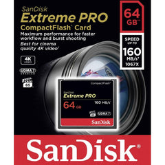 SanDisk Extreme Pro CFXP 64GB CompactFlash 160MB/s (SDCFXPS-064G) Tristar Online