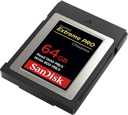 SanDisk 64GB Extreme PRO CFexpress Card Type B - SDCFE-064G-GN4NN READ 1500 MB/S WRITE 800MB/S Tristar Online