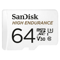 SANDISK HIGH ENDURANCE MICROSDHC CARD SQQNR 64G UHS-I C10 U3 V30 100MB/S R 40MB/S W SD ADAPTOR SDSQQNR-064G-GN6IA Tristar Online