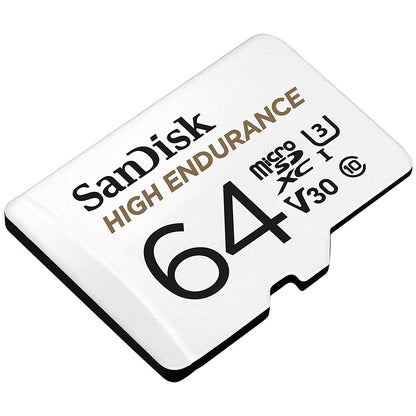 SANDISK HIGH ENDURANCE MICROSDHC CARD SQQNR 64G UHS-I C10 U3 V30 100MB/S R 40MB/S W SD ADAPTOR SDSQQNR-064G-GN6IA Tristar Online