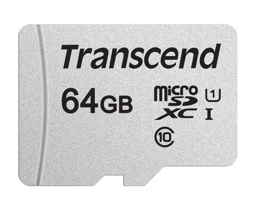 TRANSCEND TS64GUSD300S 64GB UHS-I U1 microSD w/o Adapter  (microSDHC I, C10, U1) Tristar Online