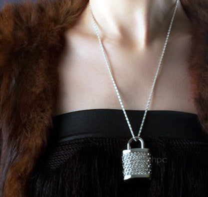 16GB Crystal Lock Pendant USB Flash Drive Pen Stick Memory (Silver) Tristar Online