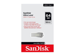 SANDISK SDCZ74-064G-G46 64G  ULTRA LUXE PEN DRIVE 150MB USB 3.0 METAL Tristar Online
