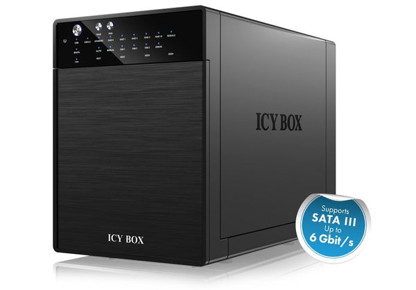 ICY BOX External 4 bay RAID System for 3.5" SATA I / II / III hard disks with USB 3.0 and eSATA (IB-RD3640SU3) Tristar Online