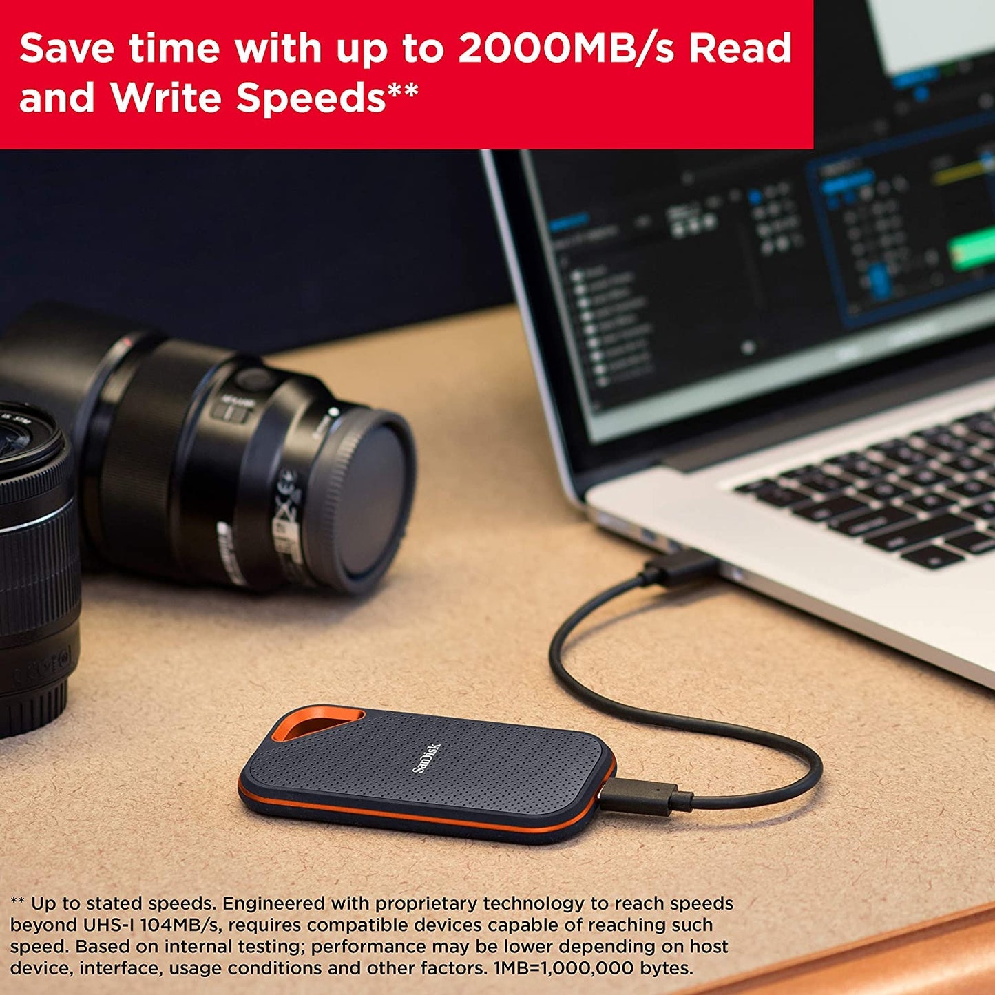SanDisk 1TB Extreme PRO Portable SSD V2 (SDSSDE81-1T00-G25) Tristar Online