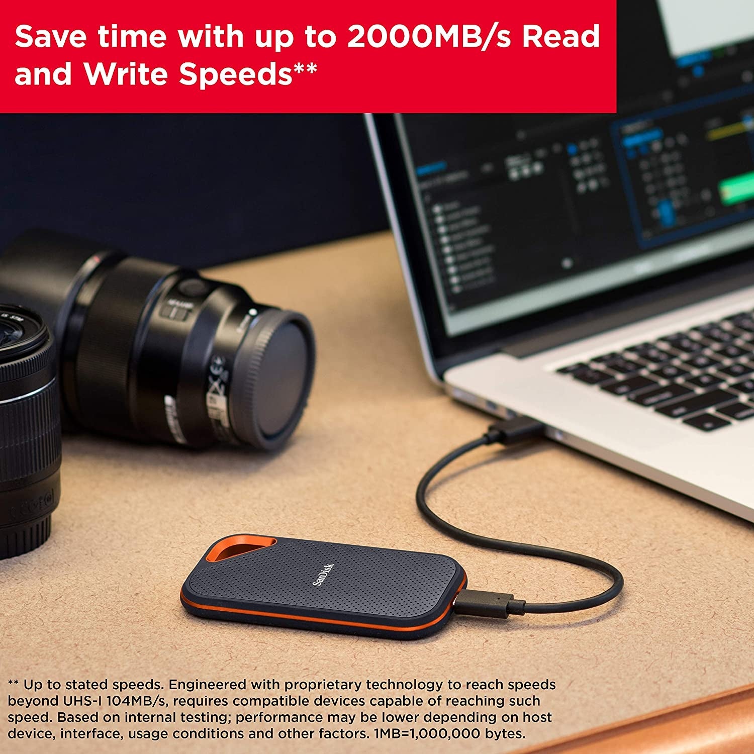 SanDisk 1TB Extreme PRO Portable SSD V2 (SDSSDE81-1T00-G25) Tristar Online