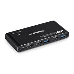 Simplecom KM420 2-Port HDMI KVM Switch HDMI 2.0 4K@60Hz 4-Port USB 3.0 Hub 5Gbps Tristar Online