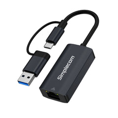 Simplecom NU315 USB-C and USB-A to Gigabit Ethernet Adapter Tristar Online